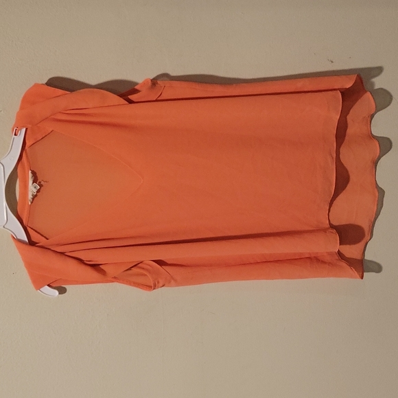 ❤LAST APRIL FLOWY SEMI-SHEER TOP/SHIRT/BLOUSE, SMALL - Picture 1 of 4